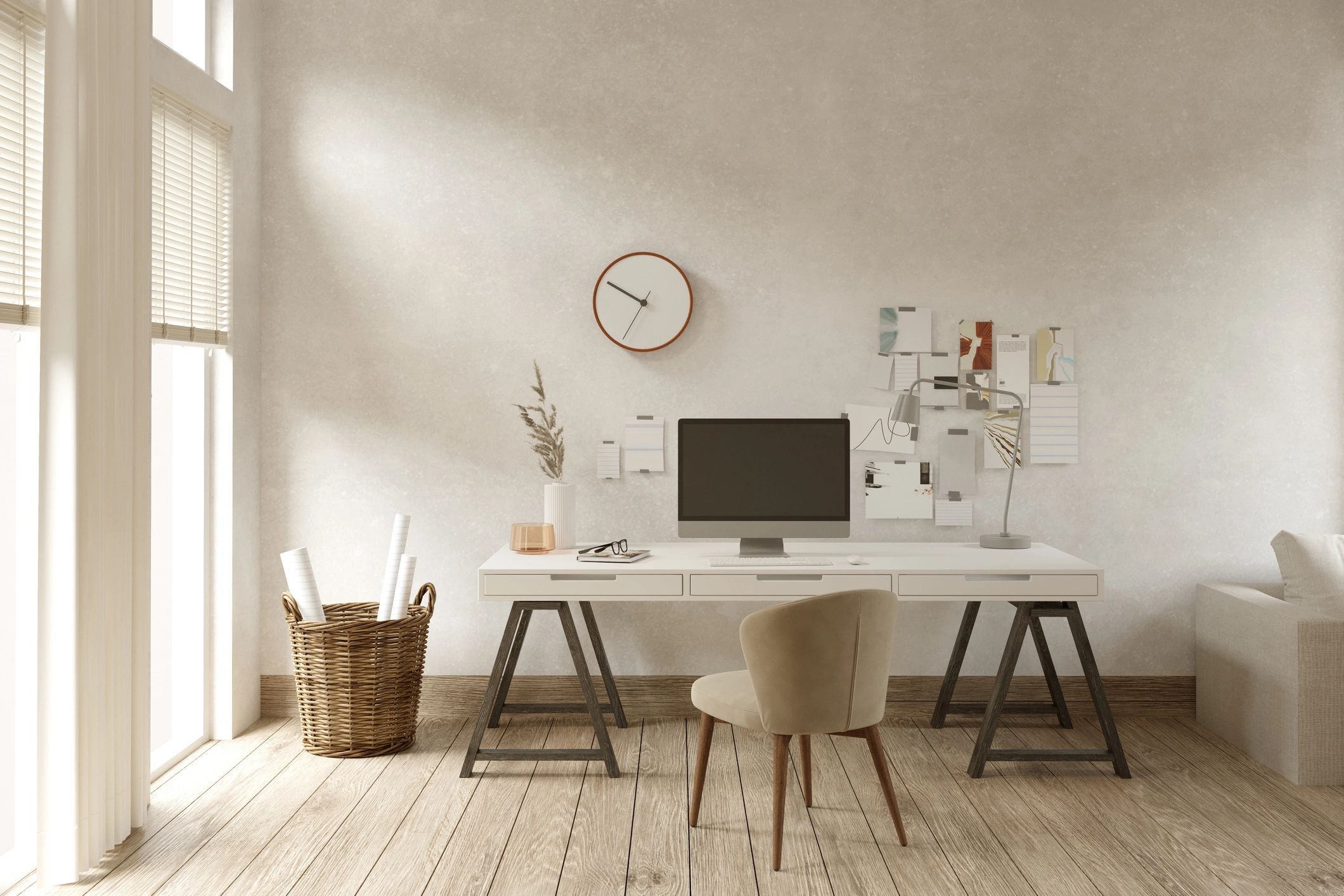 calm minimal workspace coaching online
